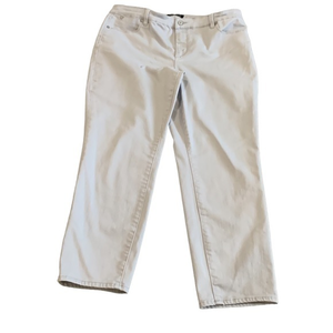 Talbots Flawless Five-Pocket Gray Slim Ankle Jeans - EUC Size 16 P‎ Petite